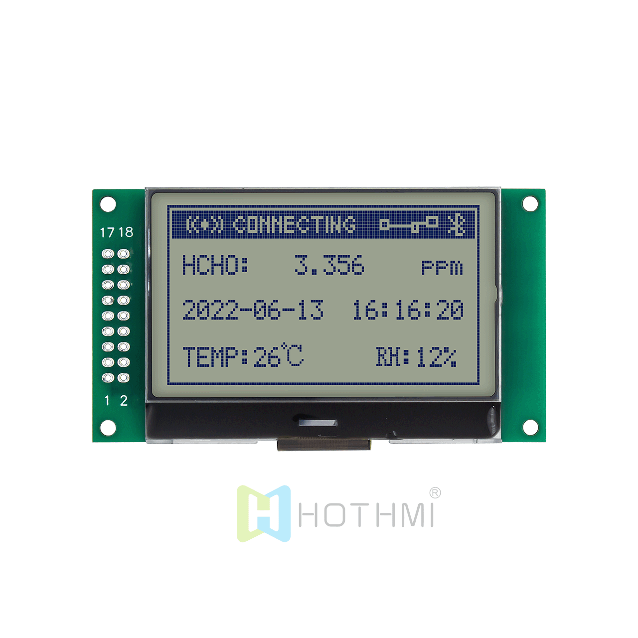 2.4寸 132x64 LCD 图形液晶屏/13264 图形点阵液晶模块/STN正显示/灰底蓝字