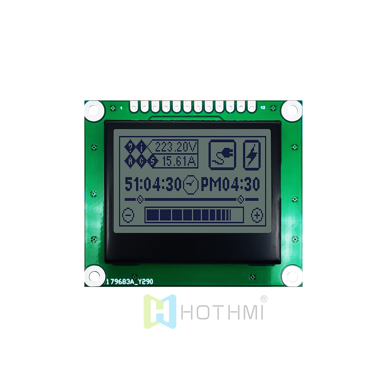 1.7 英寸 128x64 图形液晶块 | 128 x 64 图形 LCD  |  | STN +黄绿背光 | 3.3V