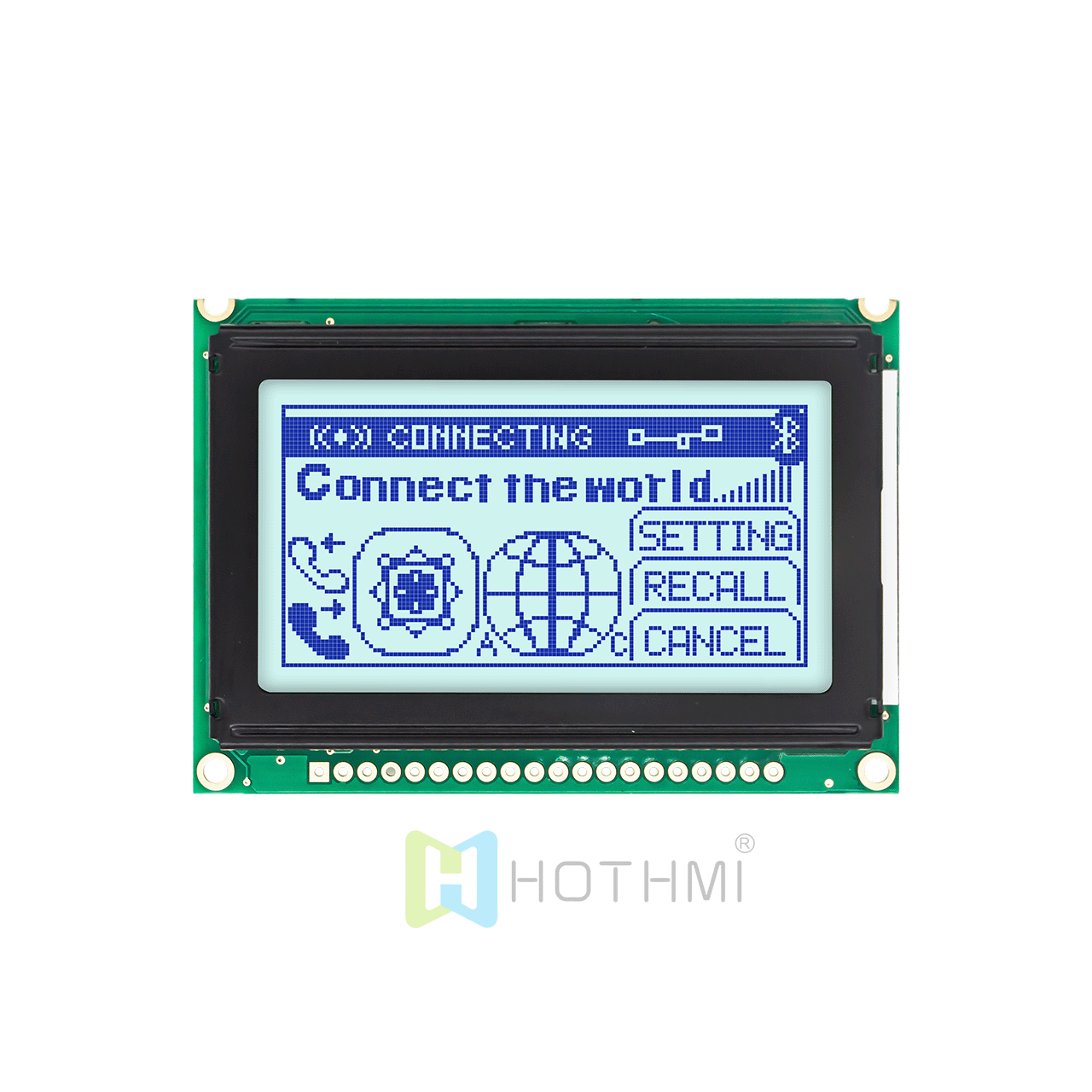 2.7 inch 128x64 LCD Graphic Liquid Crystal Dot Matrix Module | 12864 Graphic LCD Display Module | STN Positive Display | Adruino | Gray Background Blue Text