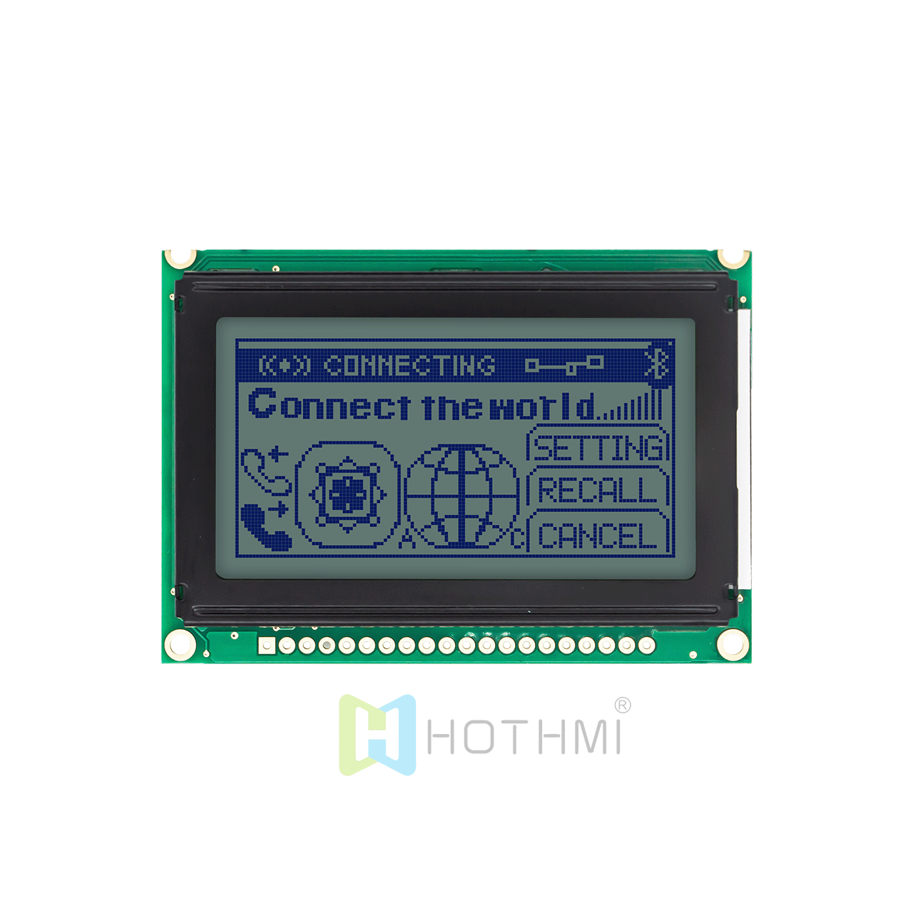 2.7 inch 128x64 LCD Graphic Liquid Crystal Dot Matrix Module | 12864 Graphic LCD Display Module | STN Positive Display | Adruino | Gray Background Blue Text