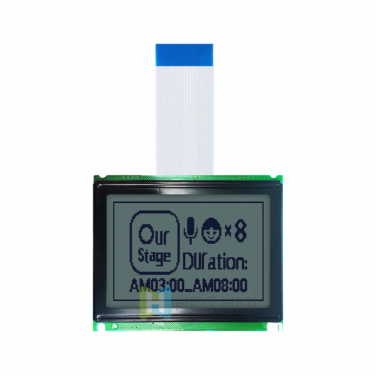 3-inch 128x64 graphic LCD display | 12864 graphic LCD module | STN positive display | yellow-green backlight