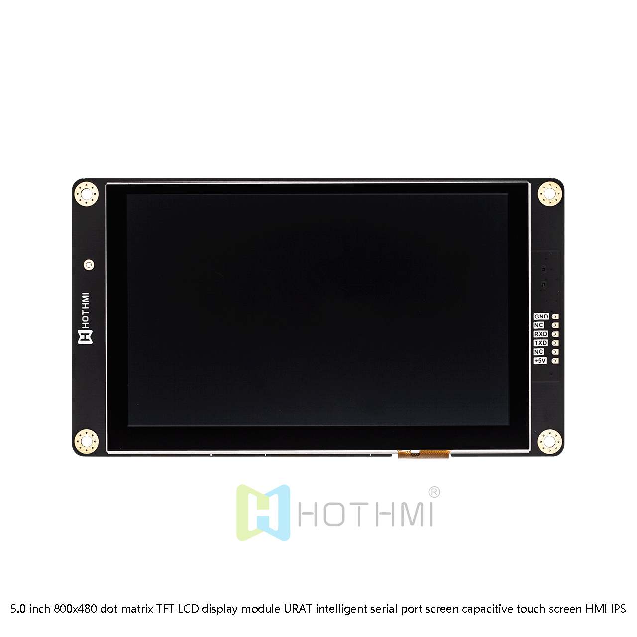 5.0 inch 800x480 dot matrix TFT LCD display module URAT intelligent serial port screen capacitive touch screen HMI IPS sun readable and compatible with Raspberry Pi