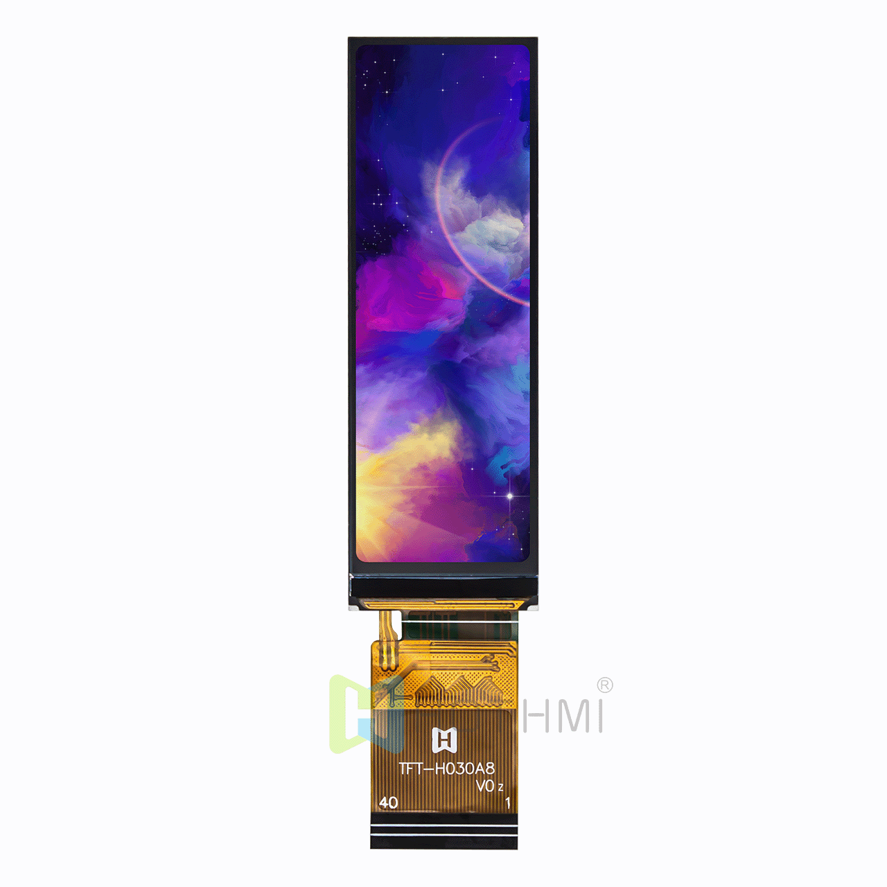 3.0 inch bar TFT LCD display module/IPS full viewing angle/268x800 dots/RGB+SPI interface/ST7701S/sunlight visible/wide temperature/compatible with Arduino