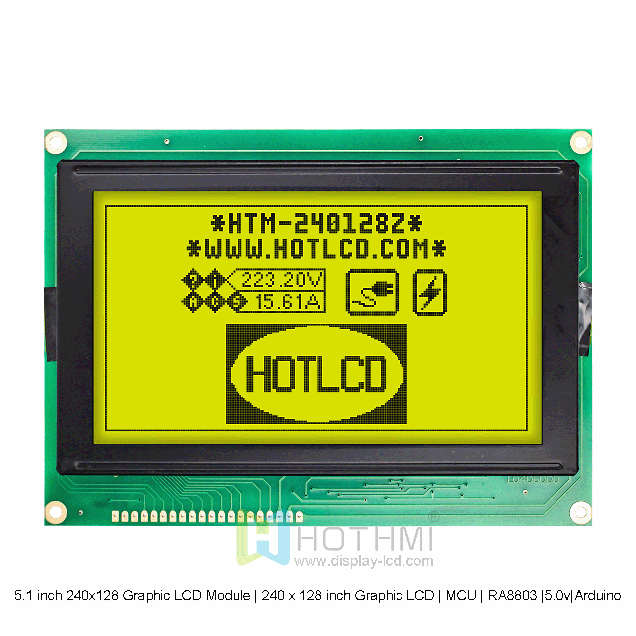 5.1寸240x128 图形液晶显示模组 | 240 x 128 寸图形LCD | MCU | RA8803 |5.0v|Arduino