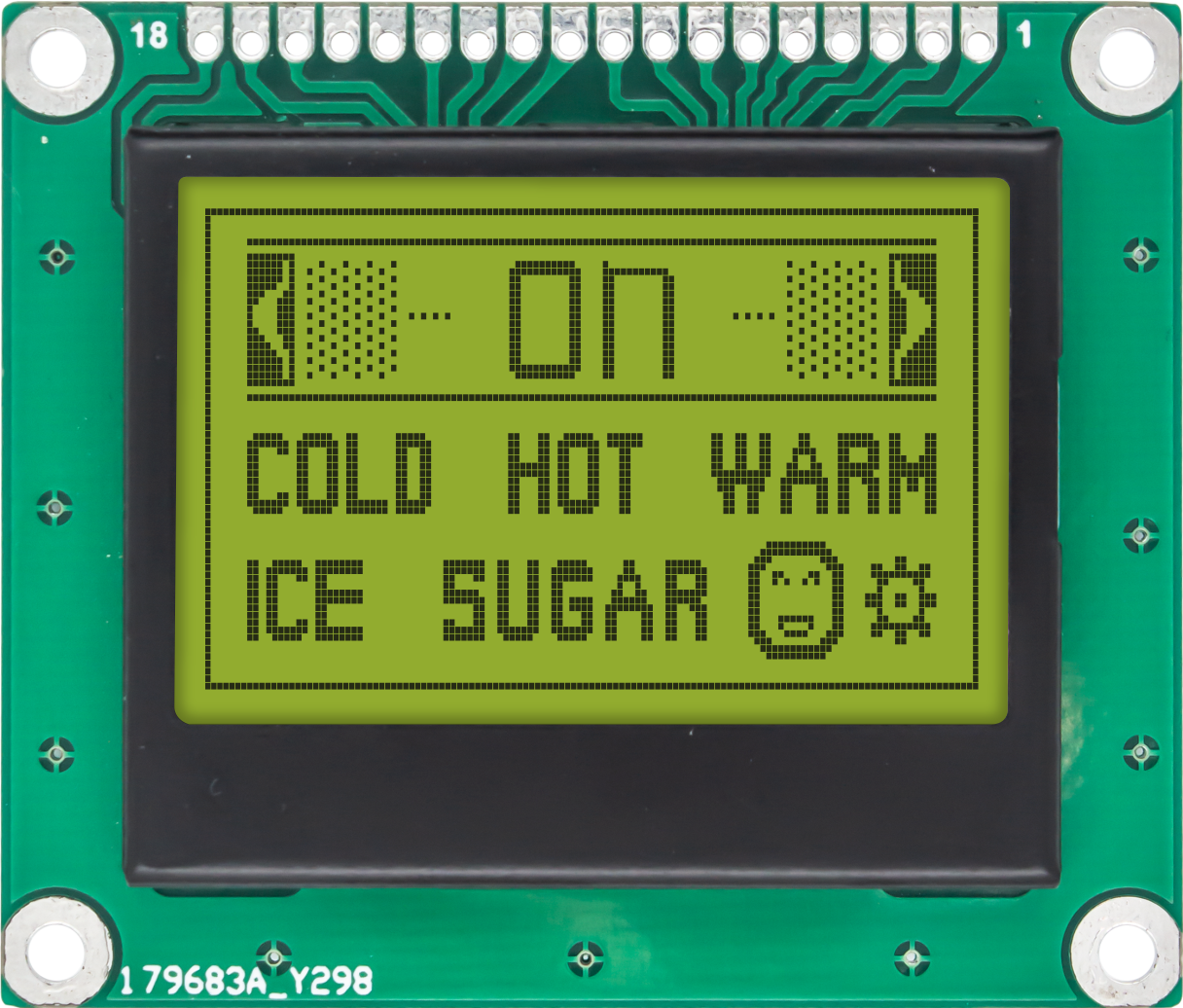 1.7 inch 128X64 graphic dot matrix LCD module | STN+ | yellow-green backlight | MCU | ST7567 | Arduino