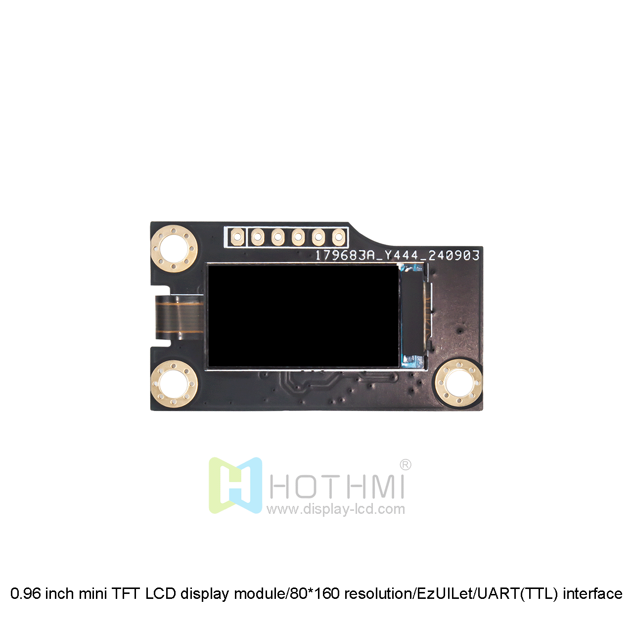 0.96 inch mini TFT LCD display module/80*160 resolution/EzUILet/UART(TTL) interface