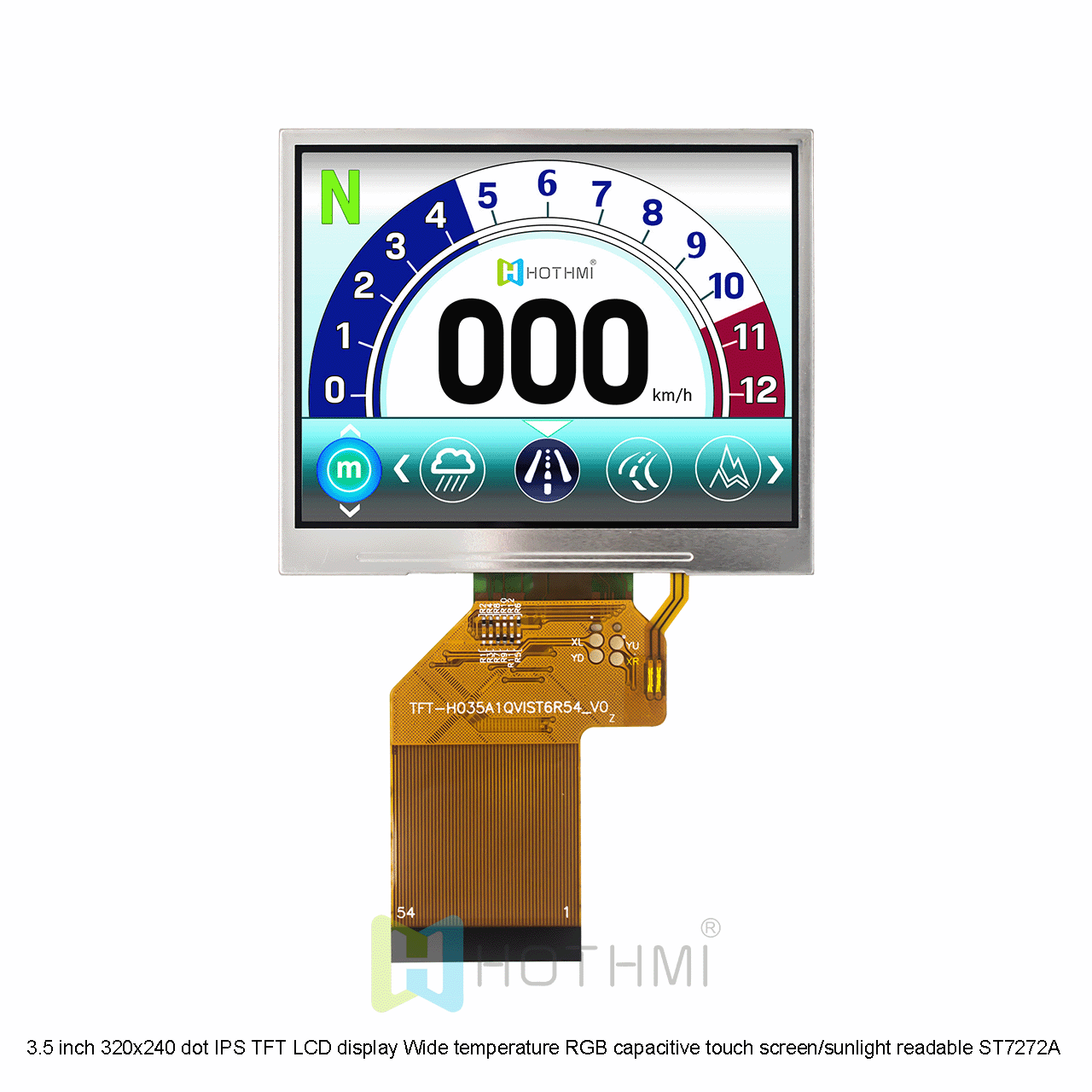 3.5寸TFT LCD /240x320点阵彩屏/IPS/TFT/LCD/ST7272A控制器