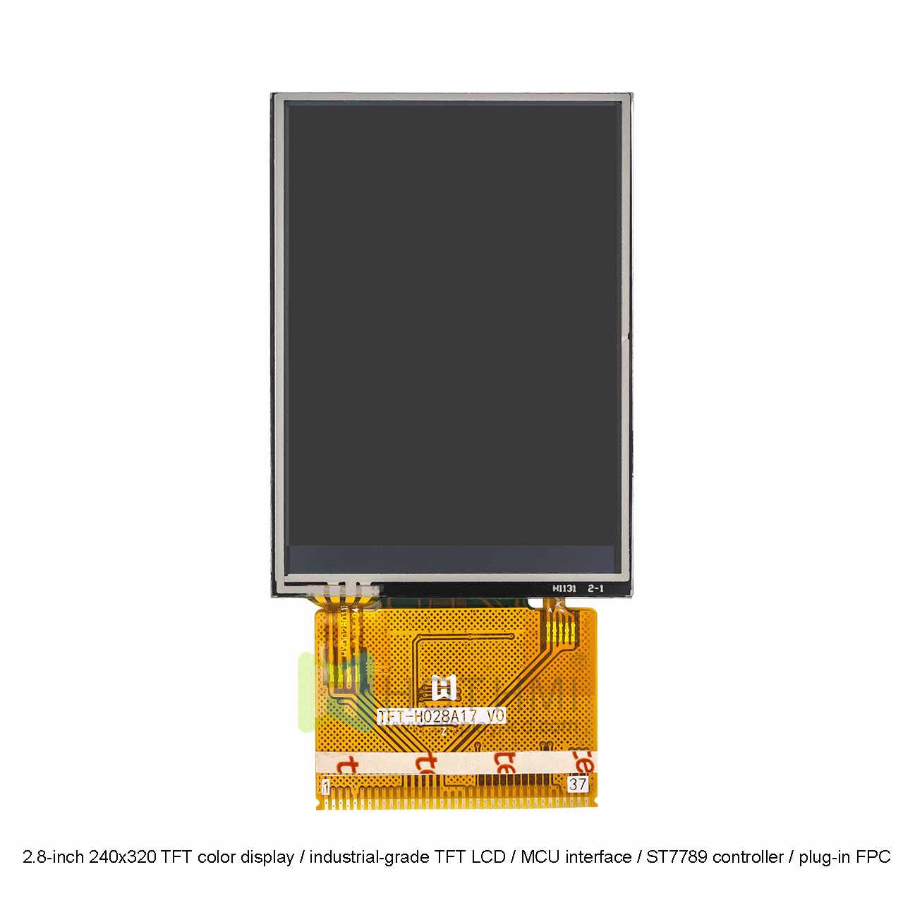 2.8-inch 240x320TFT color display/industrial TFT LCD/MCU ​​interface/ST7789 controller/plug-in FPC