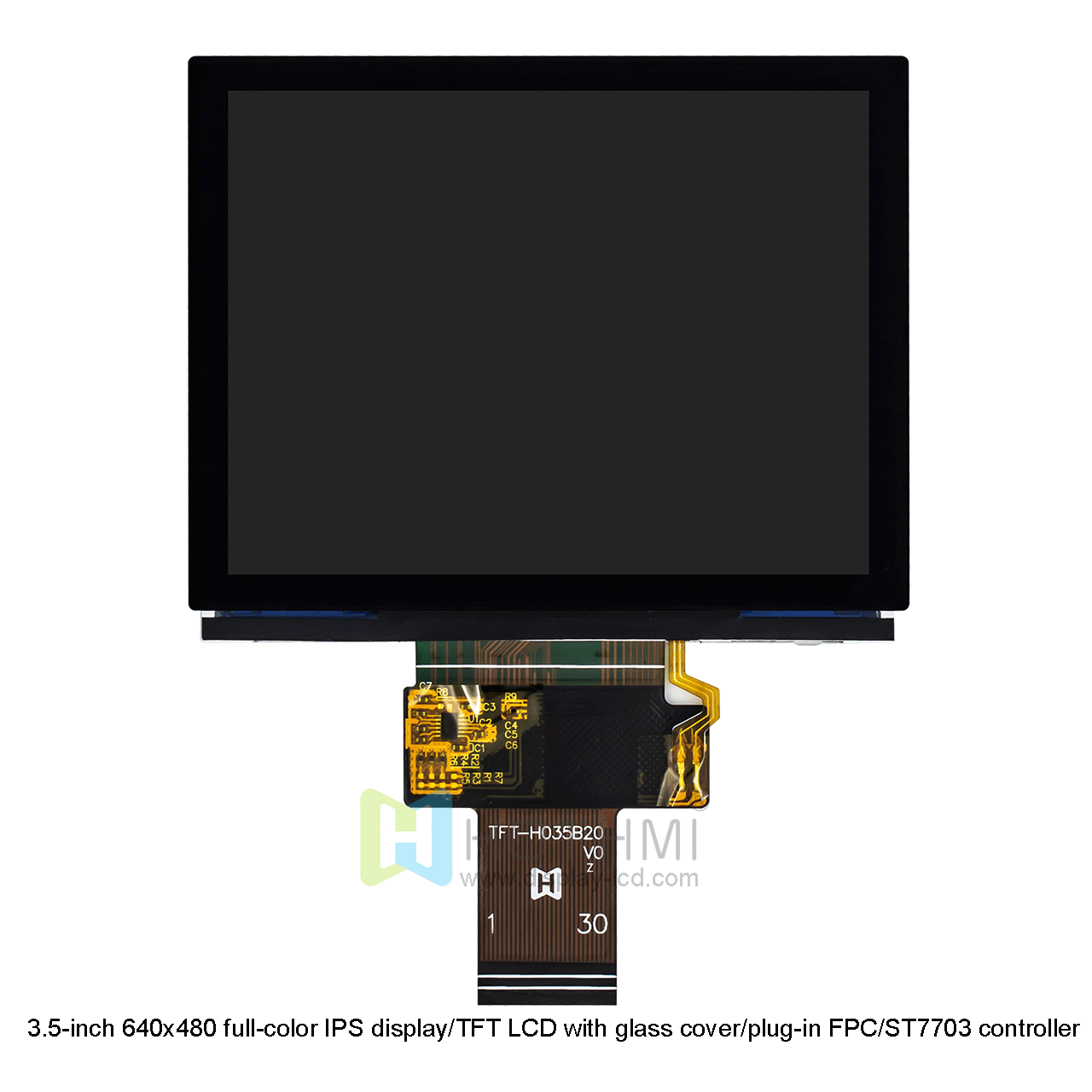 3.5-inch 640x480 full-color IPS display/TFT LCD with glass cover/plug-in FPC/ST7703 controller