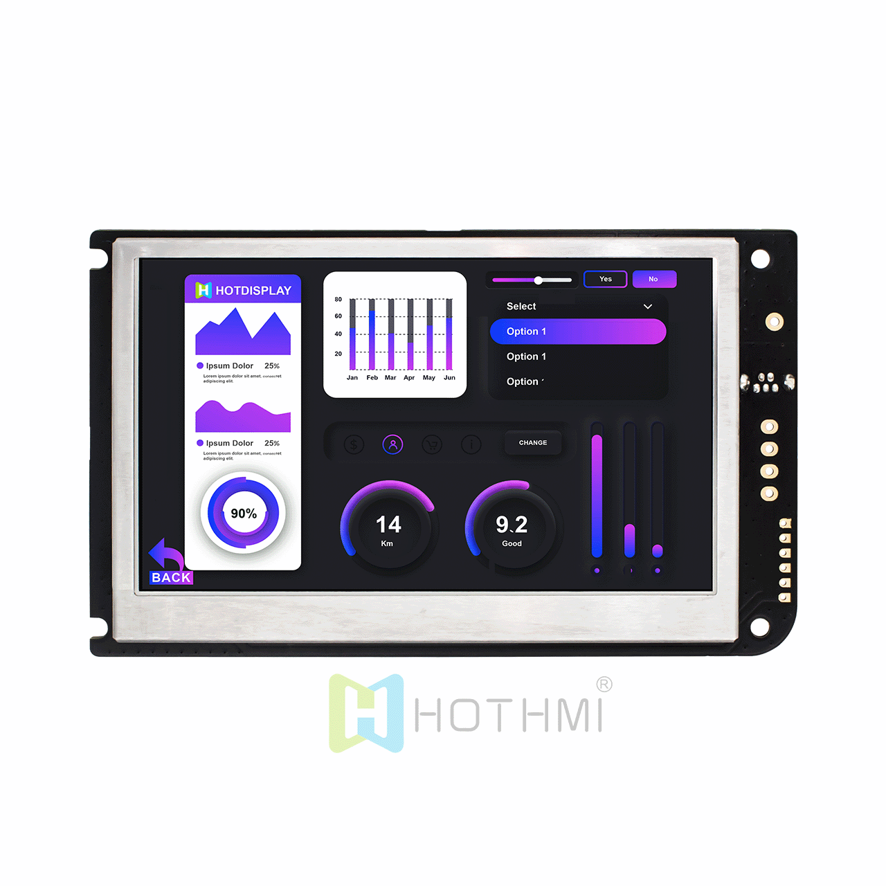 4.3-inch color TFT display module/4.3-inch UART smart serial screen/480x272 resolution/IPS full-view TFT with board module