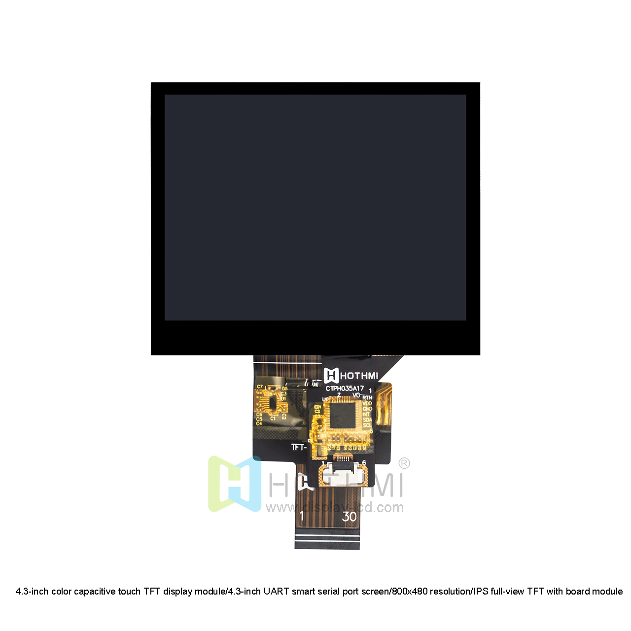 Color 3.5 inch TFT LCD module display / with capacitive touch screen / 640x480 dots / LVDS / T.B.D controller