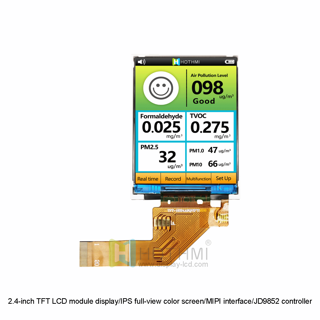 2.4-inch TFT LCD module display / IPS full-view color screen / 240x320 resolution / MIPI interface / JD9852 controller/Android/RK