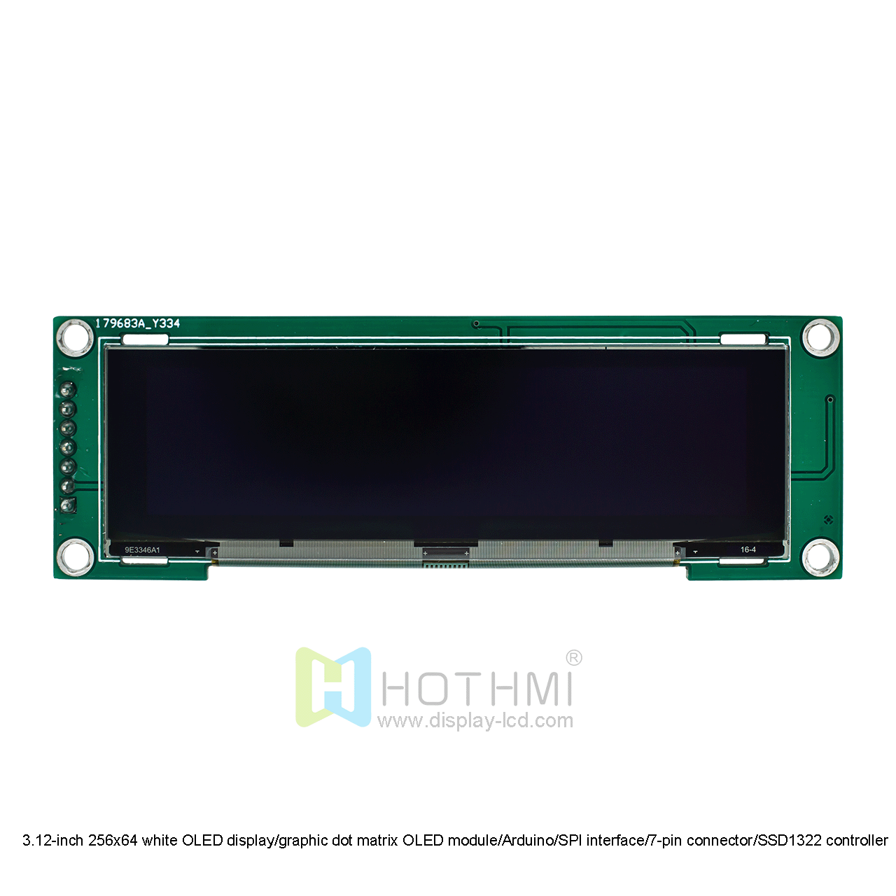 3.12-inch 256x64 white OLED display/graphic dot matrix OLED module/Arduino/SPI interface/7-pin connector/SSD1322 controller