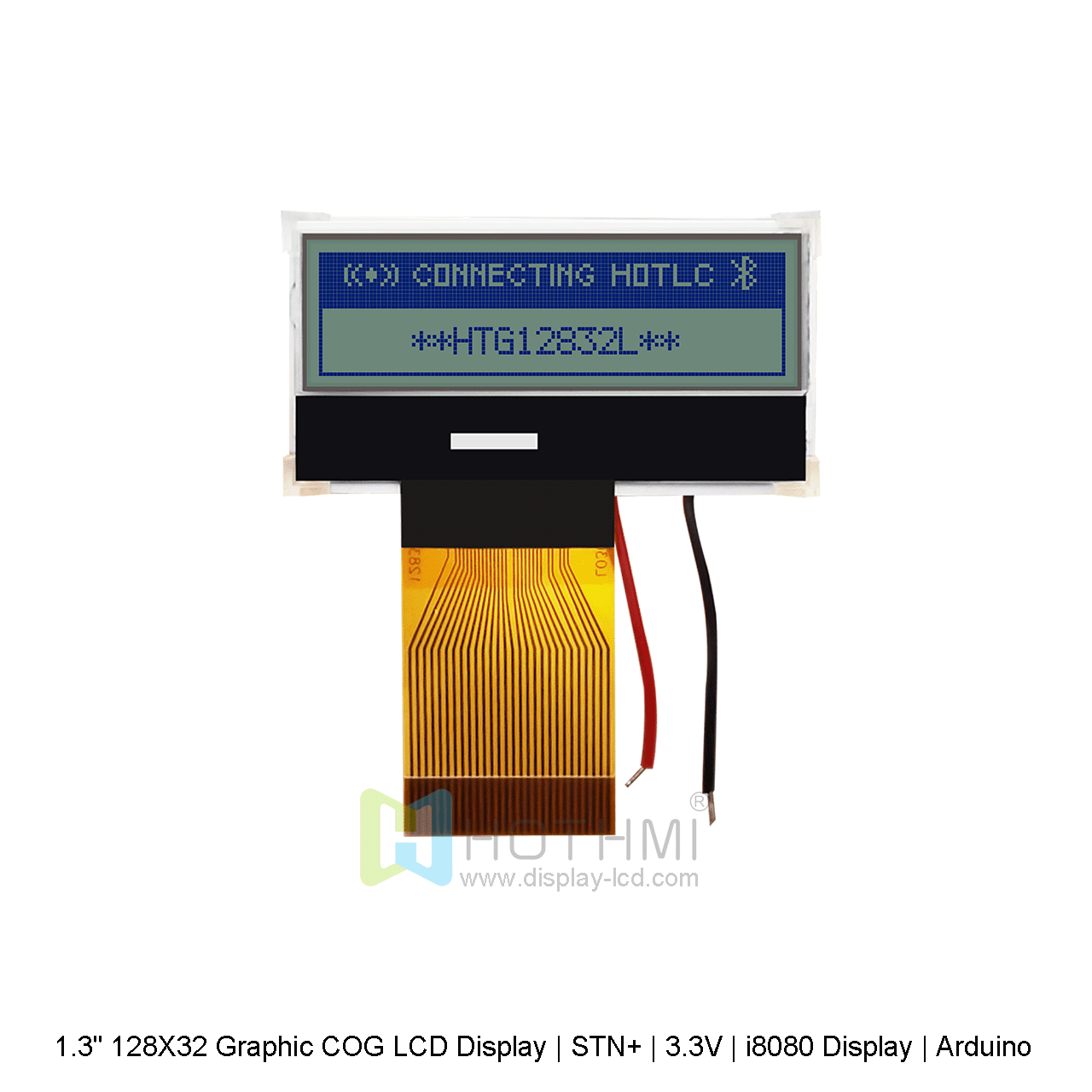 1.3" 128X32 Graphic COG LCD Display | STN+ | 3.3V | i8080 Display | Arduino