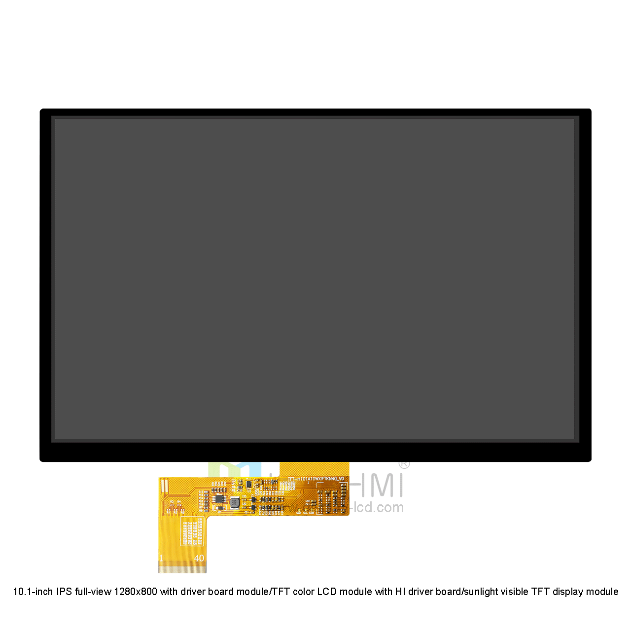 10.1-inch IPS full-view 1280x800 with driver board module/TFT color LCD module with HI driver board/sunlight visible TFT display module