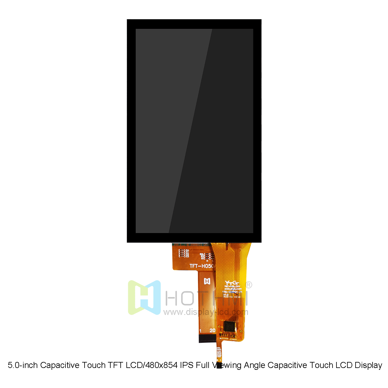 5.0-inch Capacitive Touch TFT LCD/480x854 IPS Full Viewing Angle Capacitive Touch LCD Display/MIPI Interface/ST7701S Controller/Android/RK Motherboard