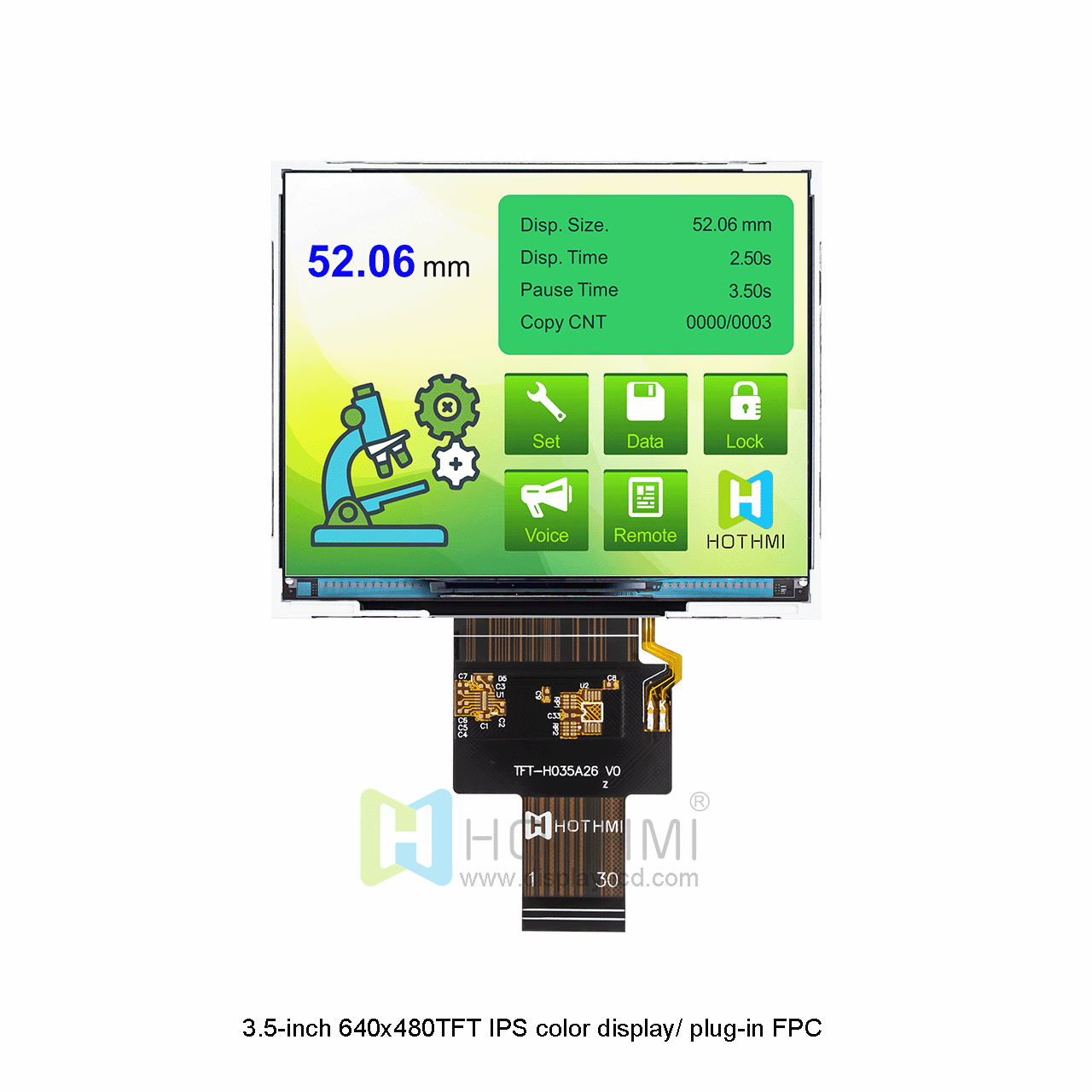 3.5-inch 640x480TFT color display / industrial IPS TFT LCD / LVDS interface / T.B.D controller / plug-in FPC/Linux/Industrial Control/RK