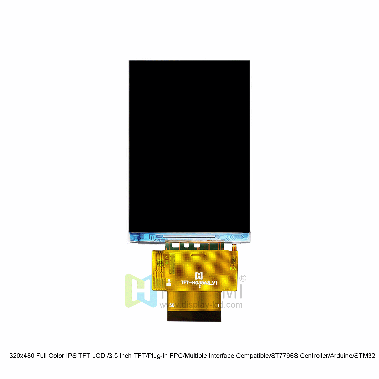320x480 Full Color IPS TFT LCD /3.5 Inch TFT/Plug-in FPC/MCU/ST7796S Controller/Arduino/STM32