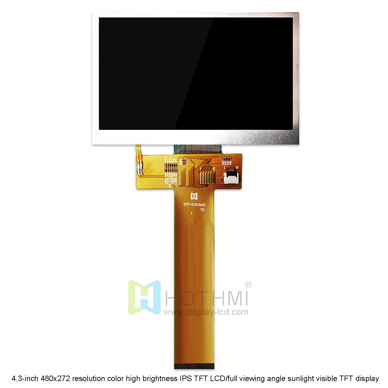 4.3-inch 480x272 resolution color high brightness IPS TFT LCD/full viewing angle sunlight visible TFT display/RGB interface/STM32/RK series