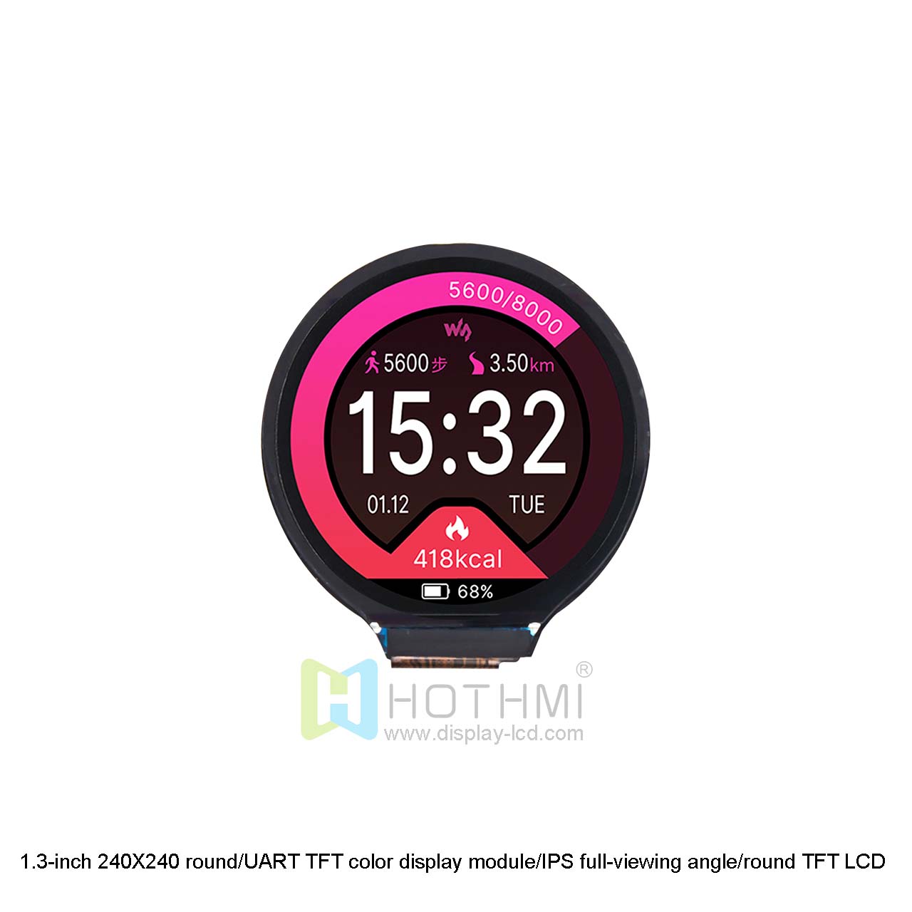 1.3-inch 240X240 round/UART TFT color display module/IPS full-viewing angle/round TFT LCD module/panel smart Raspberry Pi serial port display