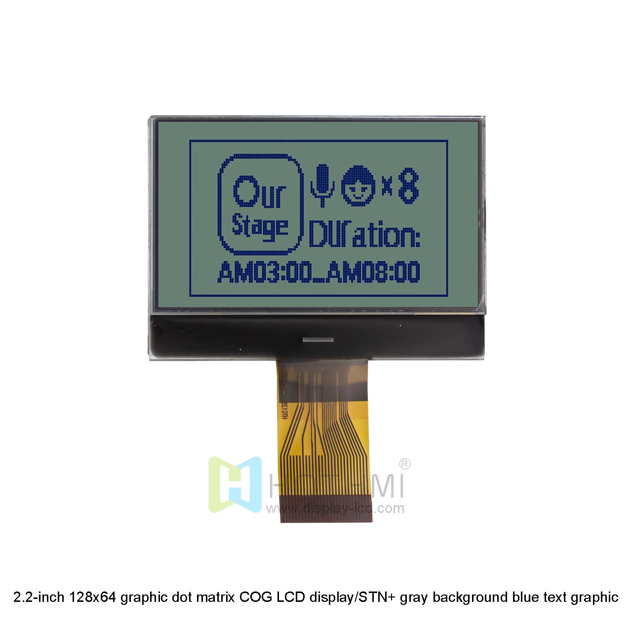 2.2-inch 128x64 graphic dot matrix COG LCD display/STN+ gray background blue text graphic LCD display/ST7567 controller/Arduino