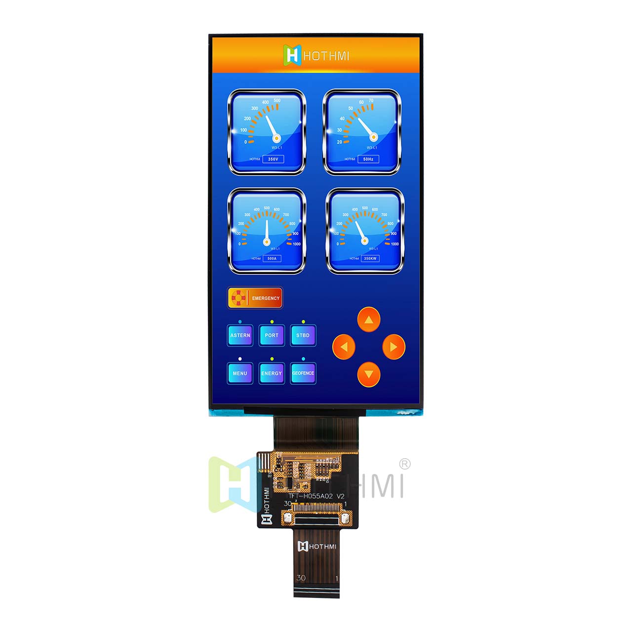 5.5-inch TN reflective display / 720x1280 pixels / MIPI interface / JD9365 / Android / RK motherboard