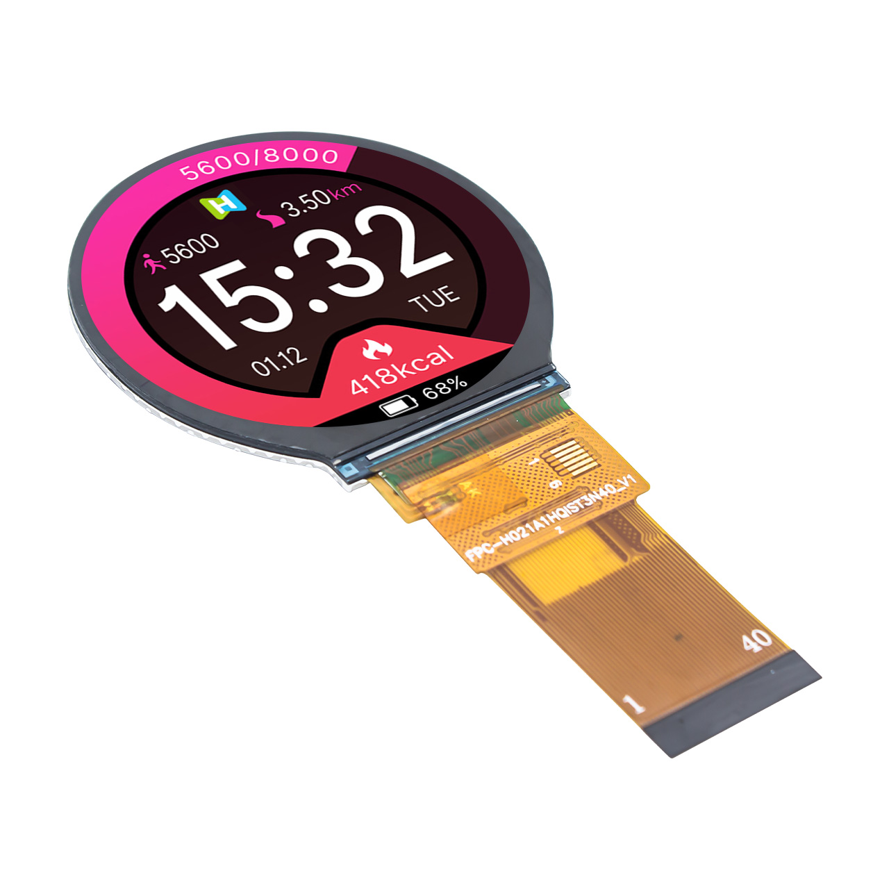 2.1inch TFT LCD display IPS round capacitive touch screen ST7701S