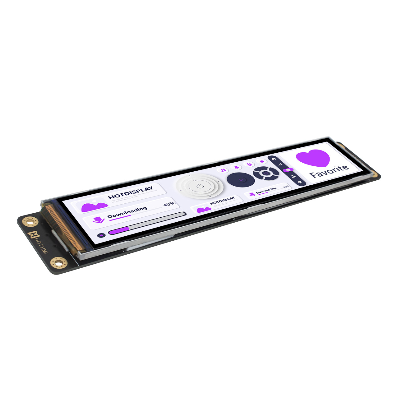 7-inch UART interface IPS 280x1424 resolution smart serial screen TFT LCD screen