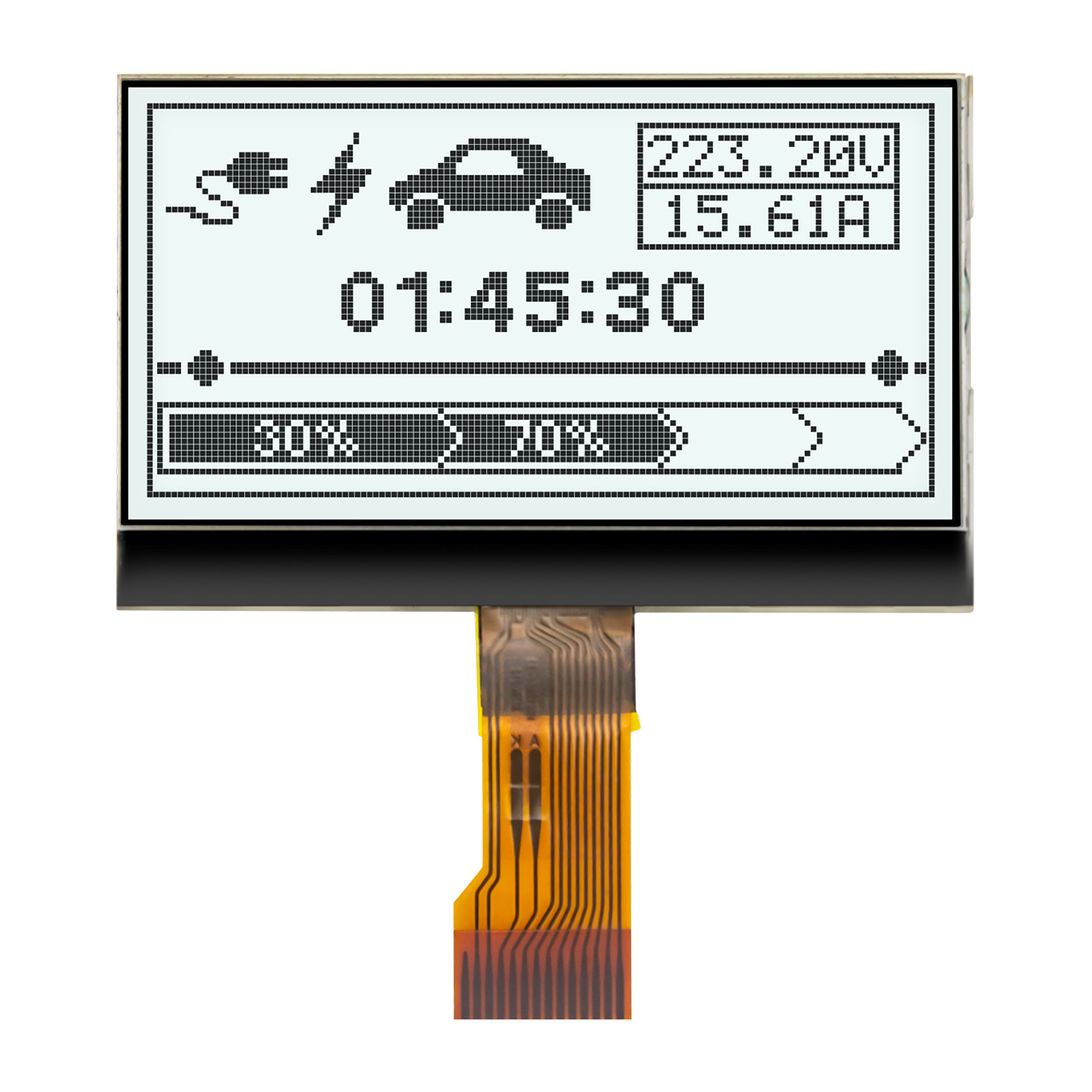 COG液晶显示模块|128x64 FSTN+液晶显示屏|白底灰色文字