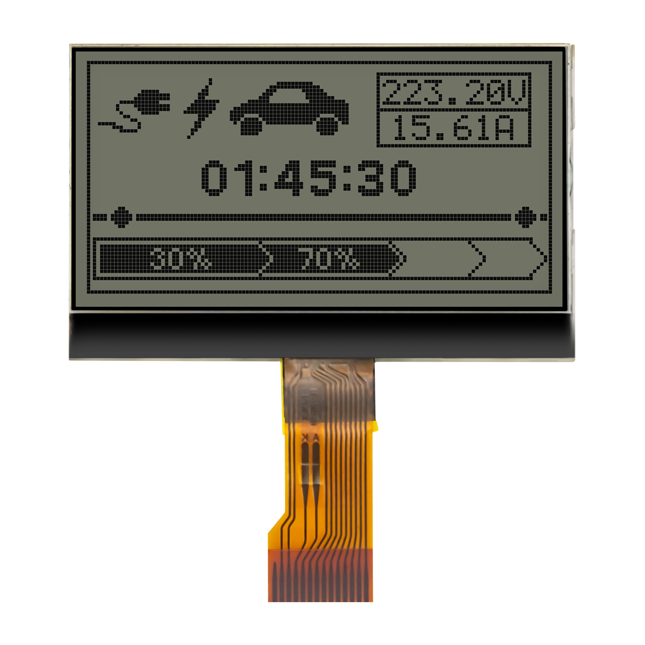 COG液晶显示模块|128x64 FSTN+液晶显示屏|白底灰色文字