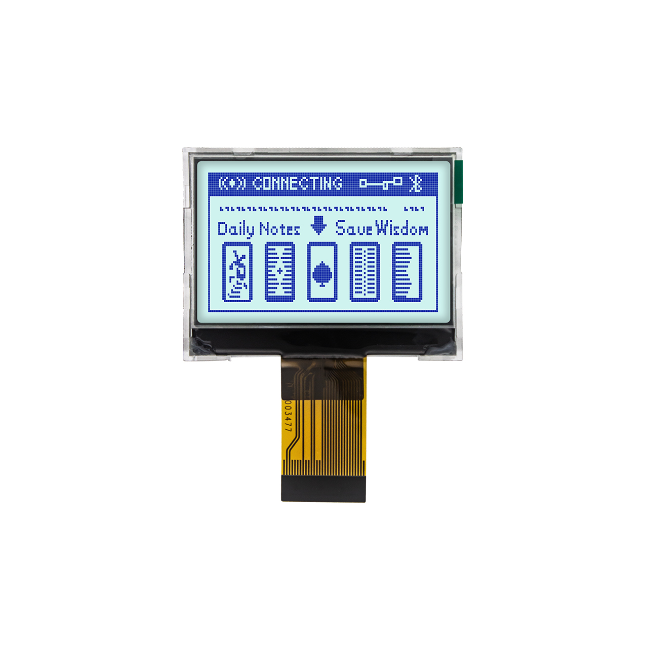 2.0英寸128x64 COG LCD液晶显示屏 |STN+ 灰底蓝字LCD | Arduino