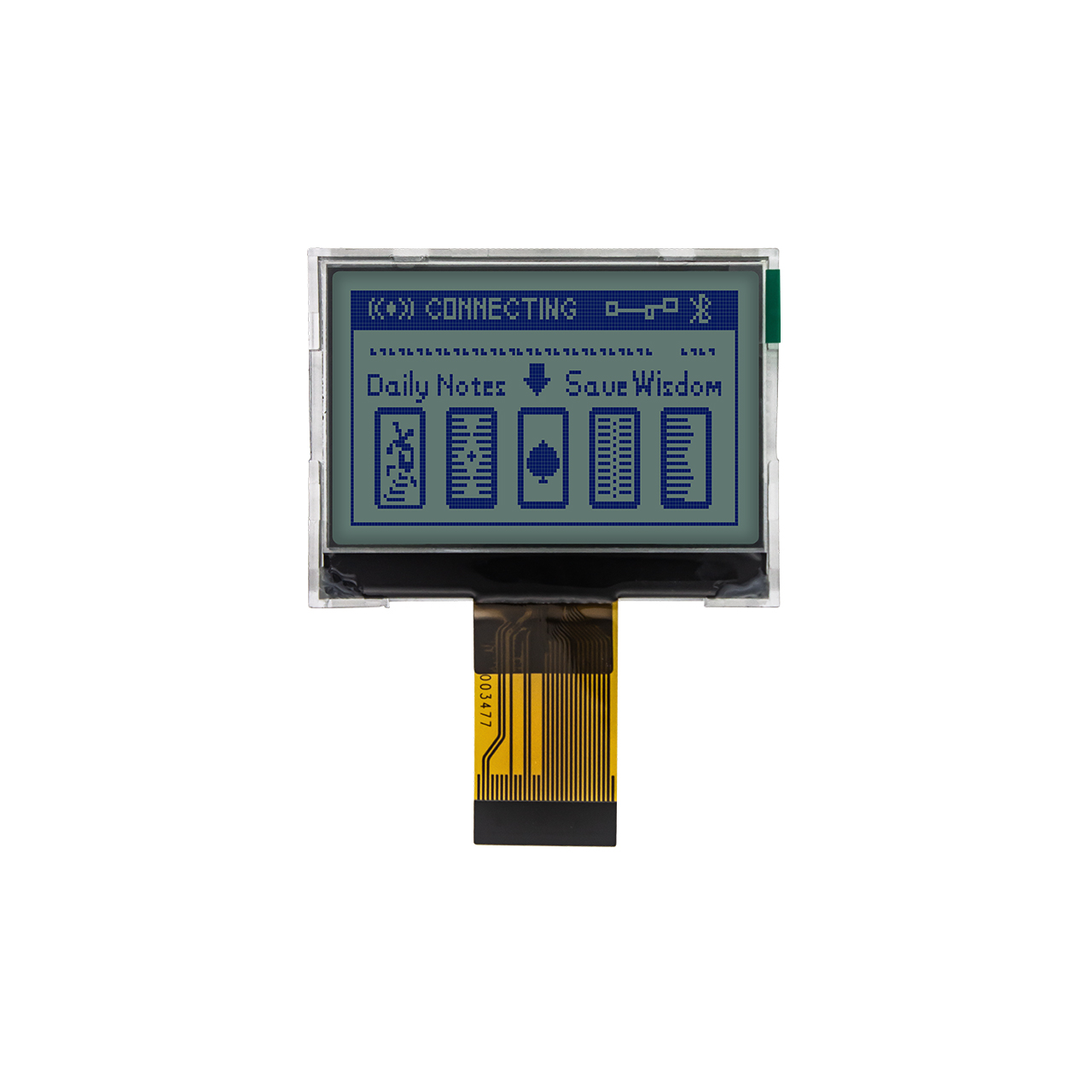 2.0英寸128x64 COG LCD液晶显示屏 |STN+ 灰底蓝字LCD | Arduino