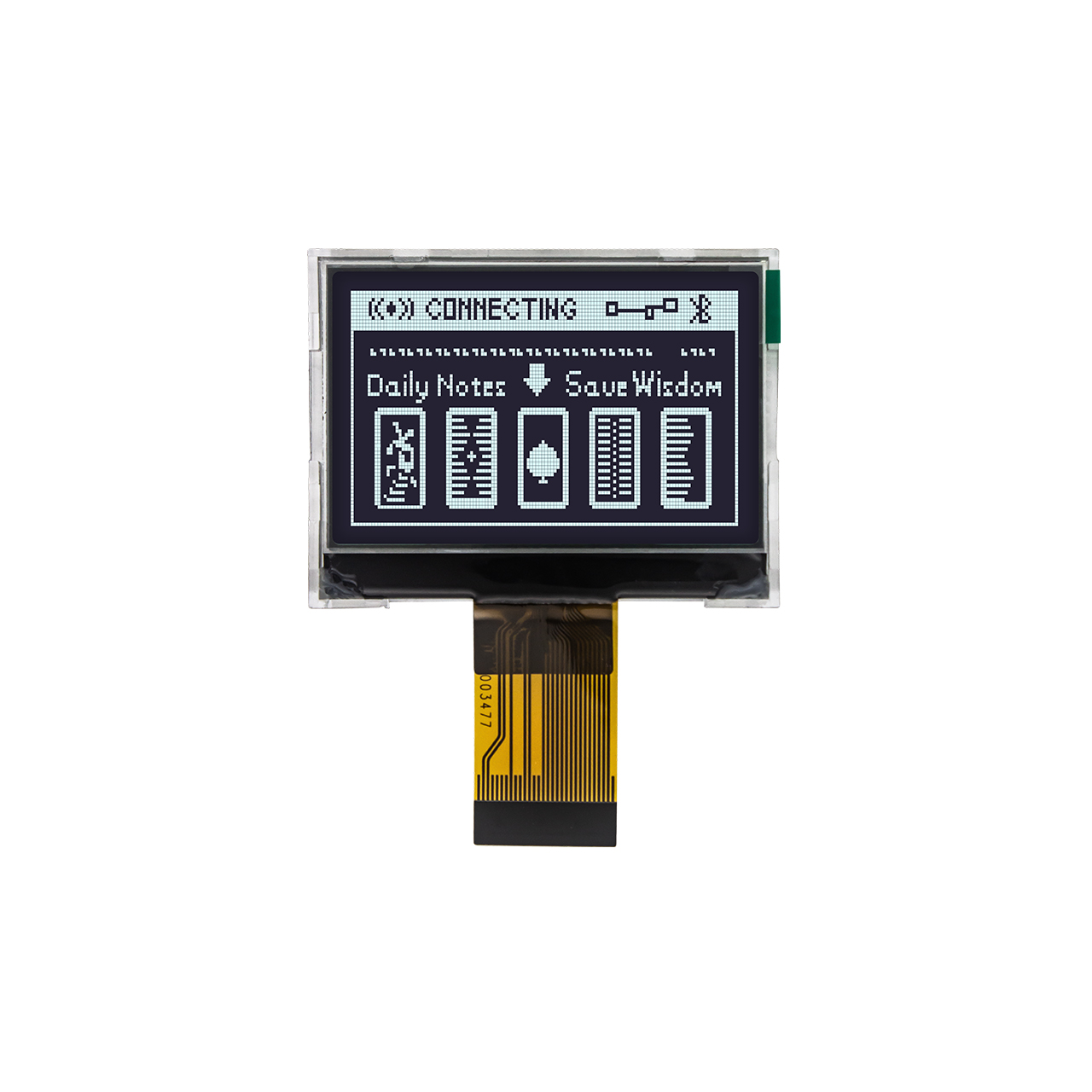 2.0-inch 128x64COG LCD |DFSTN- Black background white LCD | Arduino
