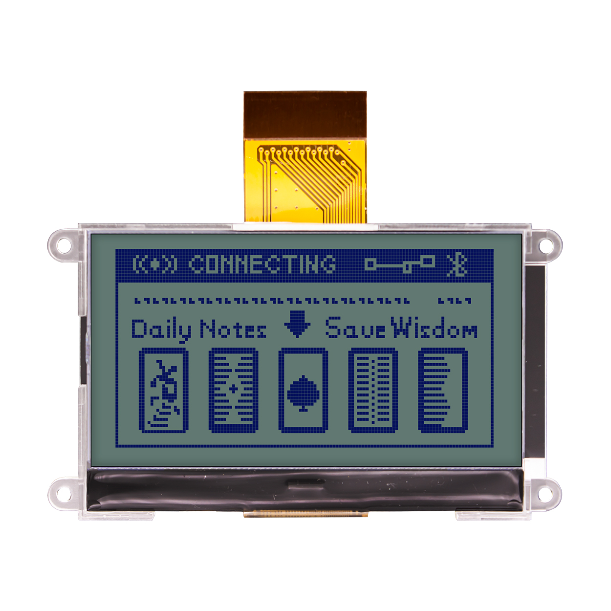 128x64点阵液晶COG LCD-灰底蓝字液晶显示屏-ST7565R控制-Arduino