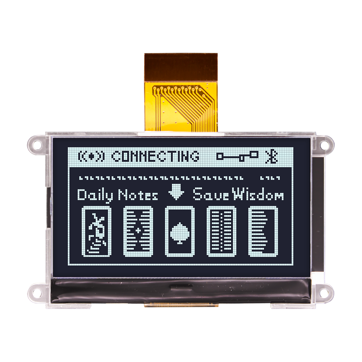 2.8英寸DFSTN(-)黑底白字COG 液晶显示屏-ST7565R-Arduino