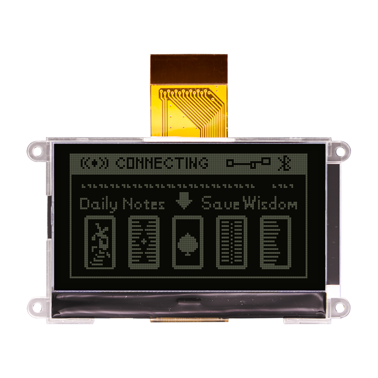 2.8英寸DFSTN(-)黑底白字COG 液晶显示屏-ST7565R-Arduino