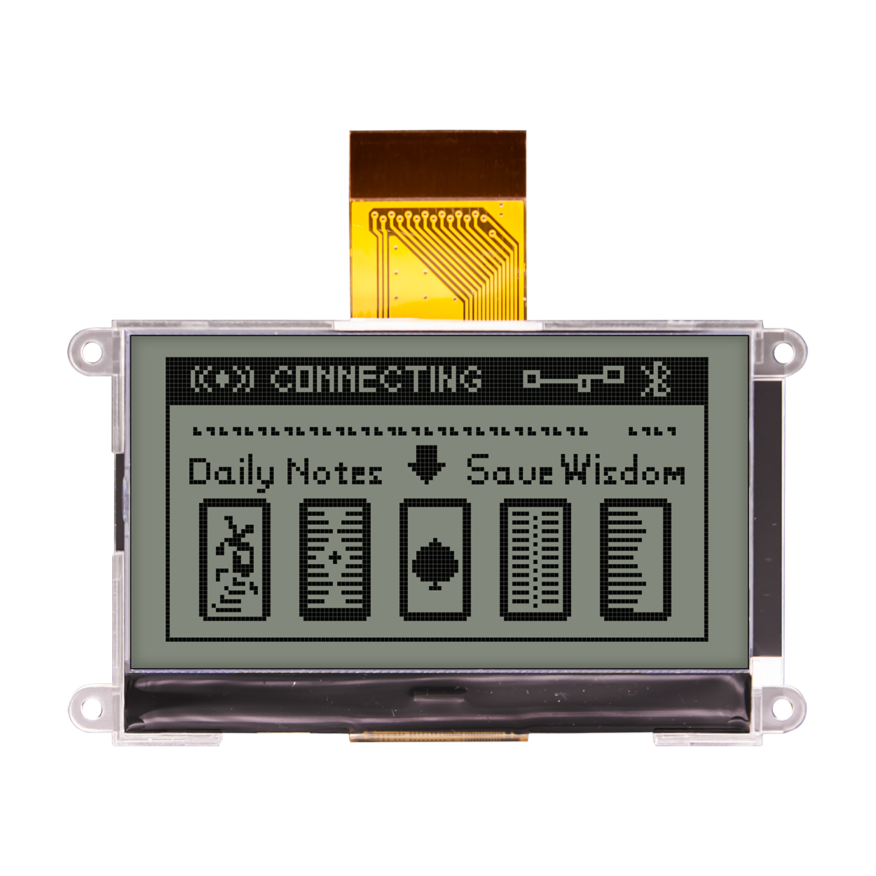 128x64 2.8 英寸COG LCD 显示屏-FSTN(+)白底灰字LCD 显示模组-ST7565R控制器